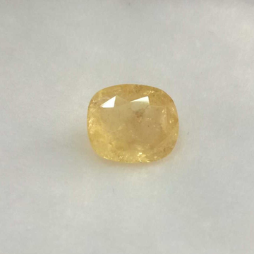 6.88ct cushion yellow yellow-sapphire-pukhraj by 