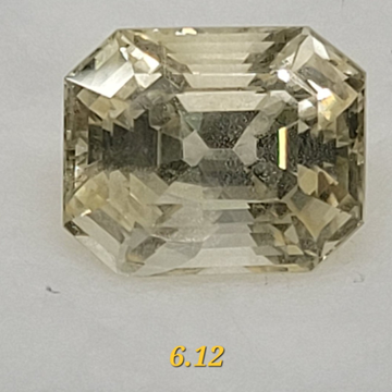 6.12ct square shape yellow sapphire (pukhraj) KBG-... by 
