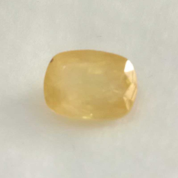 5.37ct cushion yellow yellow-sapphire-pukhraj by 