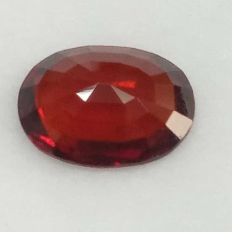 6.36ct oval brown hessonite-gomed